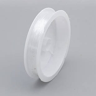 Силіконова Нитка 0.4 мм/14 м, Еластична, Гумка, Колір: Безбарвний, Товщина 0.4 мм, 14 м/котушка, 1 катушка