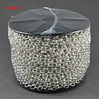 Ланцюг Залізо Rolo, Кругле Дзвено, Непаяна, Колір: Платина, Дзвено: 4х1мм, 5 м, фото 2