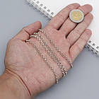 Ланцюг Залізо Rolo, Кругле Дзвено, Непаяна, Колір: Платина, Дзвено: 4х1мм, 5 м, фото 3