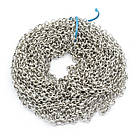 Ланцюг Залізо Rolo, Кругле Дзвено, Непаяна, Колір: Платина, Дзвено: 4х1мм, 5 м, фото 4