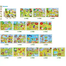 Вкладиші C 73256 дерев’яні, ручка-тримач, в плівці, ВИДАЄТЬСЯ ТІЛЬКИ МІКС ВИДІВ