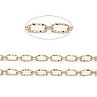 Ланцюг із Латуні, Рифлена, Паяна, Колір: Покриття Золото 18К, Дзвено: 6.2х3.3х0.5мм, 1 м, фото 4