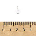 Срібло 925 Підвіска Кругла, Плоска, з кільцем, Розмір: 8х0.6мм, Отвір: 2 мм, 1 шт, фото 4