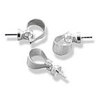 Тримач Шапочкою під Бусіну з Напівотворством, Латунь, Колір: Срібло, Розмір: 11x4х3мм, Пін 0.6мм, 10 шт, фото 4