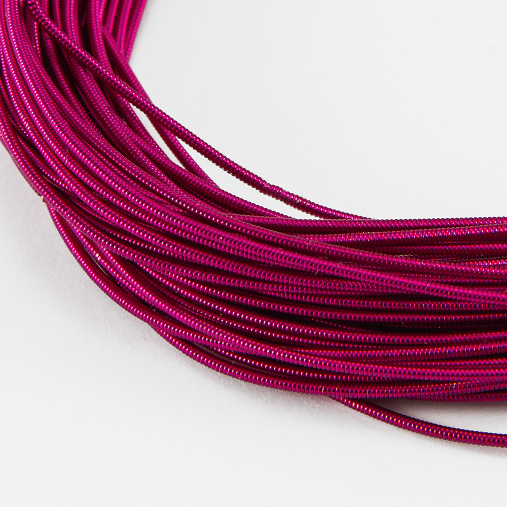 Канатель Жорстка, Колір: Фуксія, Діаметр 1 мм, відрізки не менш ніж 8 см, приблизно 250 см/10 г, фото 1