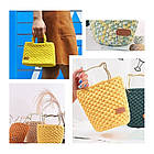 Дно для Сумки Ручної роботи, Овал, PU Шкіра, Розмір: 25x12x1.1 см, Колір: Сієна, Отвір 0,5 см, 1 шт, фото 3