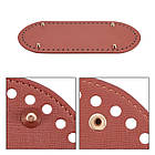 Дно для Сумки Ручної роботи, Овал, PU Шкіра, Розмір: 25x12x1.1 см, Колір: Сієна, Отвір 0,5 см, 1 шт, фото 8