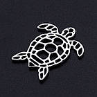 Конектор Філігранний, Неіржавка сталь, Черепаха, Лазерна Різка, 24х21х1м, 5 шт, фото 5