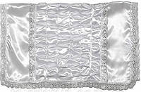 Покривало ритуальне драпіровка посередині , бока рівні,мереживо золото