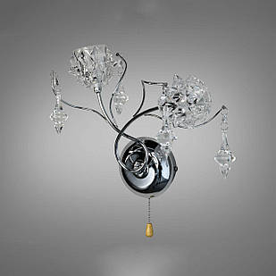 Сучасне бра Квіткові мотиви на 2 лампи G4 колір каркасу хром D-99239/2HR