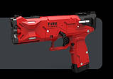 Іграшковий пістолет Fire Fenix із м'якими кулями. Фаєр фенікс червоний пістолет з м'якими кулями, фото 4