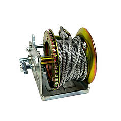 Барабанна лебідка ручна 550 кг Helper HP-1019 1200LBS тросова лебідка ручна