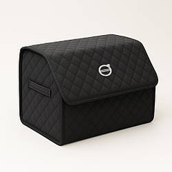 Органайзер у багажник автомобіля, чорний з чорною ниткою та лого Вольво