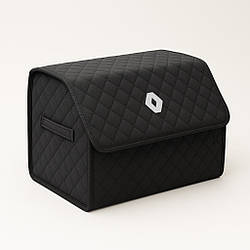 Органайзер у багажник автомобіля, чорний з чорною ниткою та лого Рено