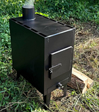 Буржуйка 4мм. на 125 м³, буржуйка у квартиру, теплицю, гараж, будинок з варильною поверхнею, фото 2