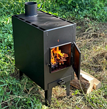 Буржуйка 4мм. на 125 м³, буржуйка у квартиру, теплицю, гараж, будинок з варильною поверхнею, фото 3