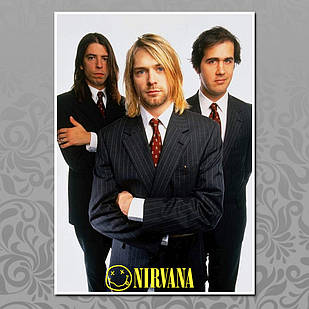 Плакат рок Нірвана А3 | Nirvana 003