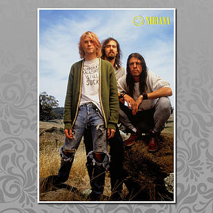 Плакат рок Нірвана А3 | Nirvana 006