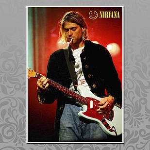 Плакат рок Нірвана А3 | Nirvana 008