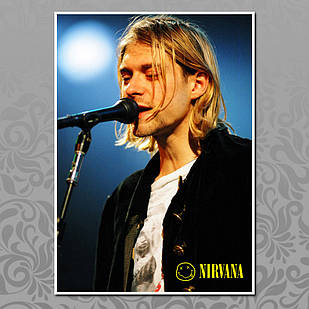 Плакат рок Нірвана А3 | Nirvana 009