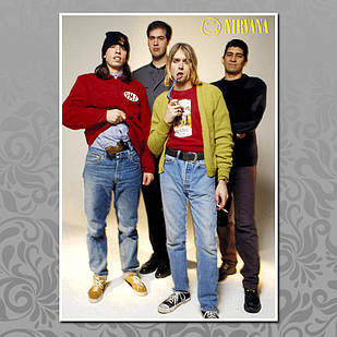 Плакат рок Нірвана А3 | Nirvana 010