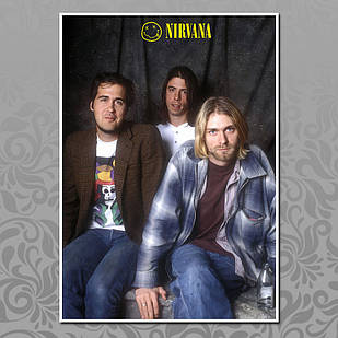 Плакат рок Нірвана А3 | Nirvana 011
