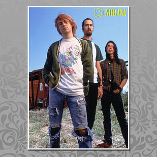 Плакат рок Нірвана А3 | Nirvana 012