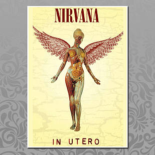 Плакат рок Нірвана А3 | Nirvana 014