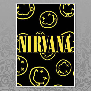 Плакат рок Нірвана А3 | Nirvana 019