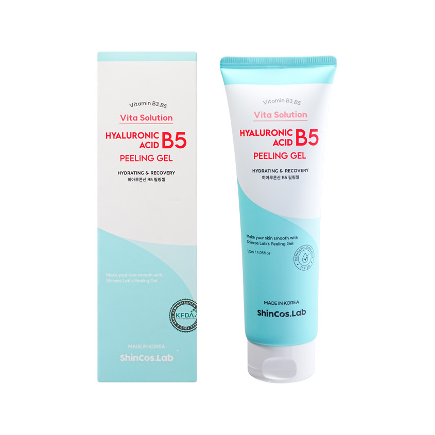 Пілінг-гель ShinCos.Lab Vita Solution Hyaluronic Acid B5 для м'якого видалення відмерлих клітин шкіри та очищення пор 120 мл