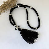 Плетені чотки з металевими бусинами на 100 вузлів, фото 4