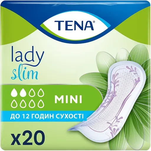 Урологічні жіночі прокладки TENA Lady Slim Mini 20 шт, фото 1
