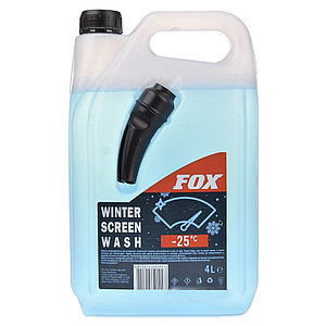 Омивач скла з лійкою, зимовий — 25 °C "FOX" 4 л, синій