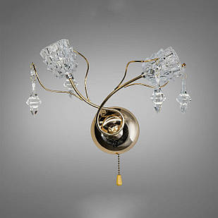 Сучасне бра Квіткові мотиви на 2 лампи G4 колір каркасу золотий D-99239/2G