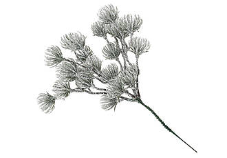 Гілка Кедрова засніжена в сріблястому глітері 29 см BonaDi 839-950