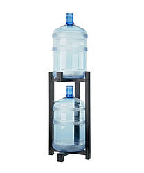 Підставка під два бутлі біла чорний