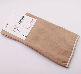 Високі шкарпетки без гумки бавовна 36-41 бежеві USM