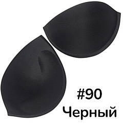 Корсетні чашки ПУШАП оптом #90 ЧОРНІ 25 пар/пач