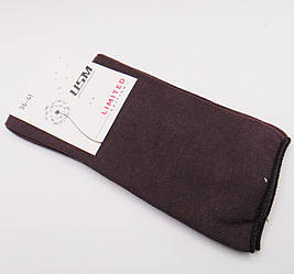 Високі шкарпетки без гумки бавовна 36-41 коричневі USM