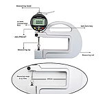 Товщиномір цифровий Shahe 5335-10 з роликом для безперервного вимірювання, діапазон 0-10 мм, дискретність 0,001 мм, фото 3