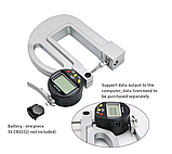 Товщиномір цифровий Shahe 5335-10 з роликом для безперервного вимірювання, діапазон 0-10 мм, дискретність 0,001 мм, фото 2