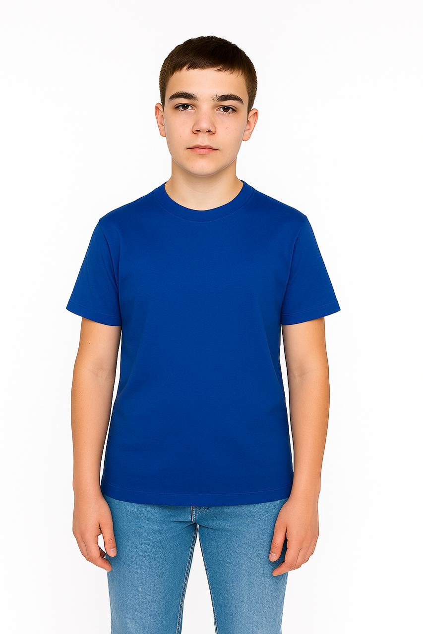 Футболка підліткова синя с р.34 - по р.40 ОПТ