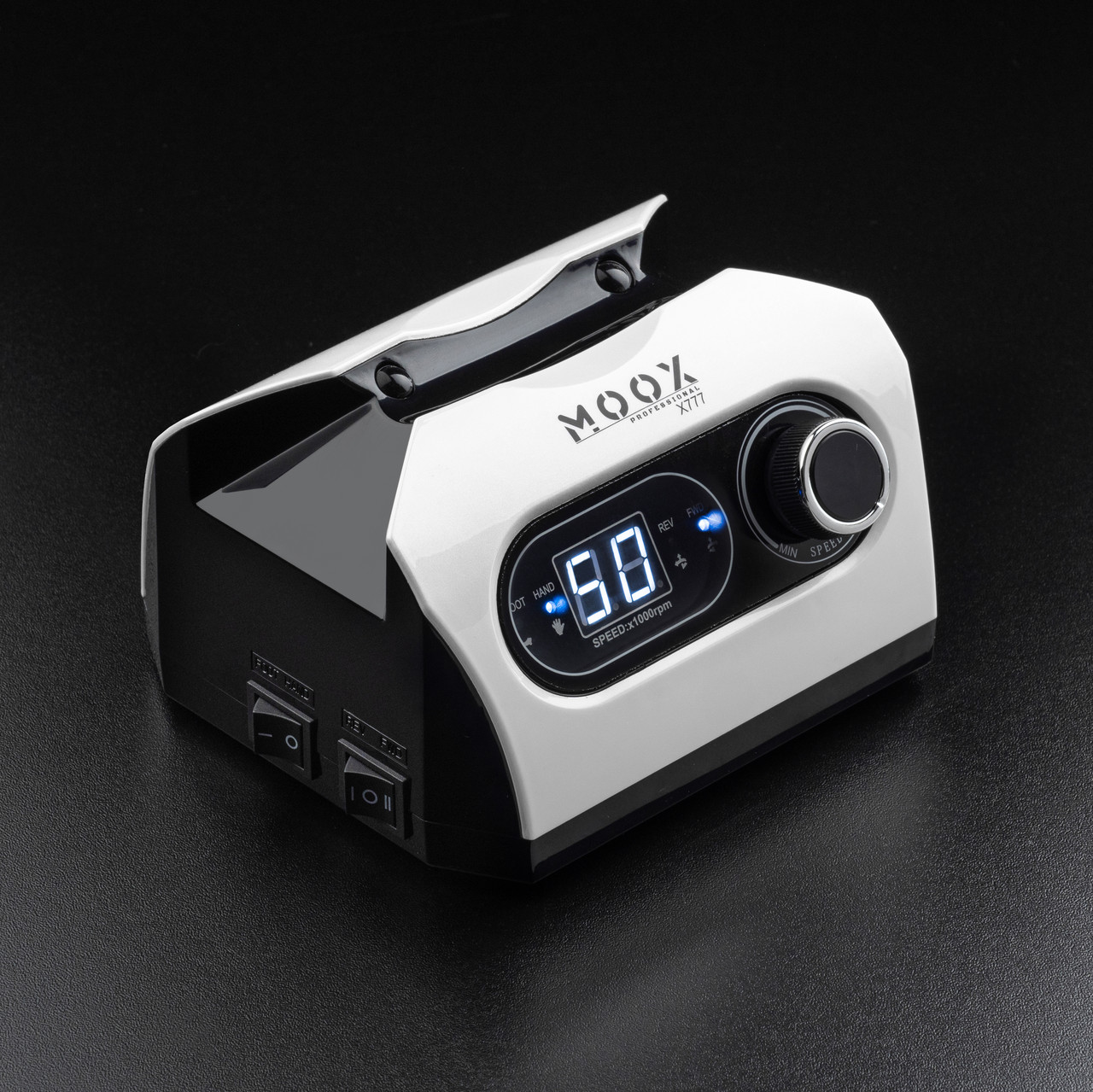 Білий професійний фрезер Мокс X777 на 70 Вт. - 50000 об./хв. для манікюру та педикюру, фото 1