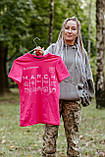 Жіноча тактична футболка з принтом MARCH, футболка для медика ЗСУ, для інструктора тактичної медицини Стохід Рожева, фото 6