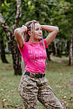 Жіноча тактична футболка з принтом MARCH, футболка для медика ЗСУ, для інструктора тактичної медицини Стохід Рожева, фото 5
