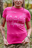 Жіноча тактична футболка з принтом MARCH, футболка для медика ЗСУ, для інструктора тактичної медицини Стохід Рожева, фото 2