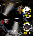 Ручний акумуляторний ліхтар із Магнітом і гачком COB і SMD, фото 4