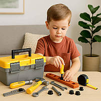 Набір інструментів для дітей Power Tools T010 у валізі — дитячий ігровий чемодан з інструментами, фото 6