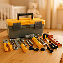 Набір інструментів для дітей Power Tools T010 у валізі — дитячий ігровий чемодан з інструментами, фото 4