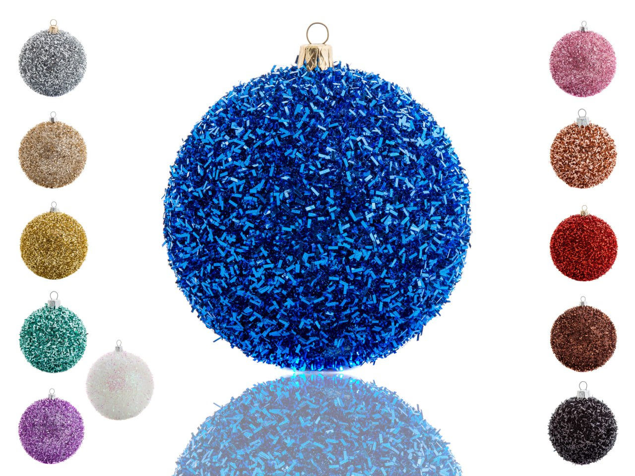 Набір новорічних кульок "Їжачок" 10см 3шт